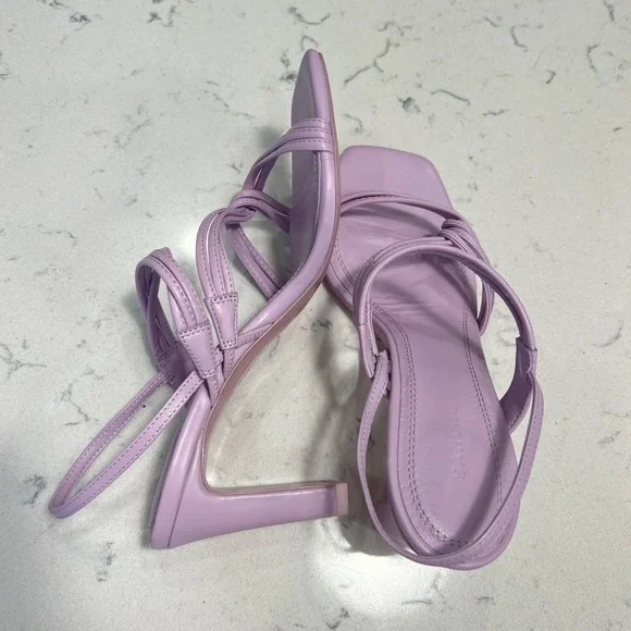 Sandro Lavender Faye‎ Triple Strap Heels - Picture 4 of 5